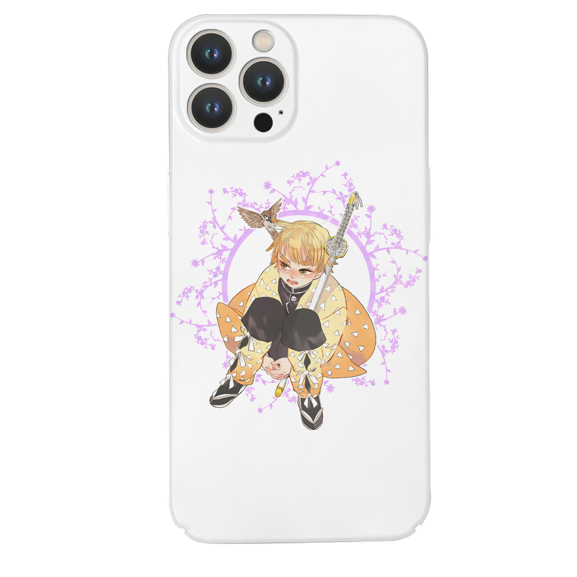 （画像用） 鬼滅の刃（きめつのやいば）我妻 善逸／あがつま ぜんいつ Agatsuma Zenitsu 【iPhone 14シリーズ対応】ハードケース